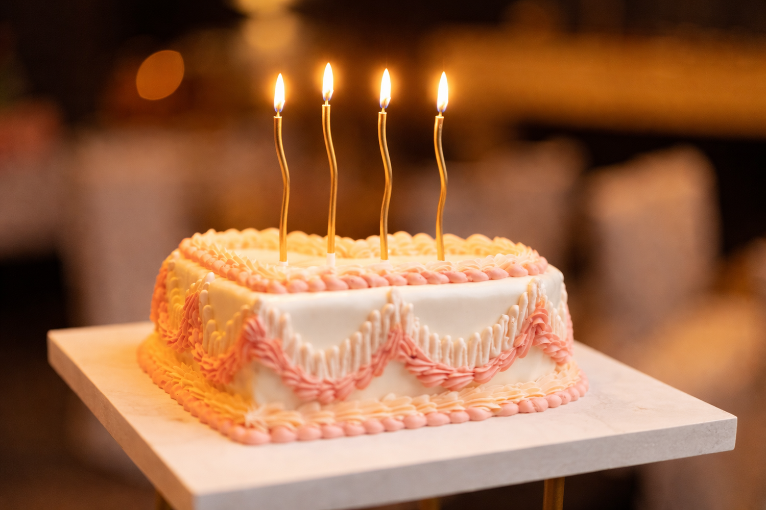 Birthday celebration cake